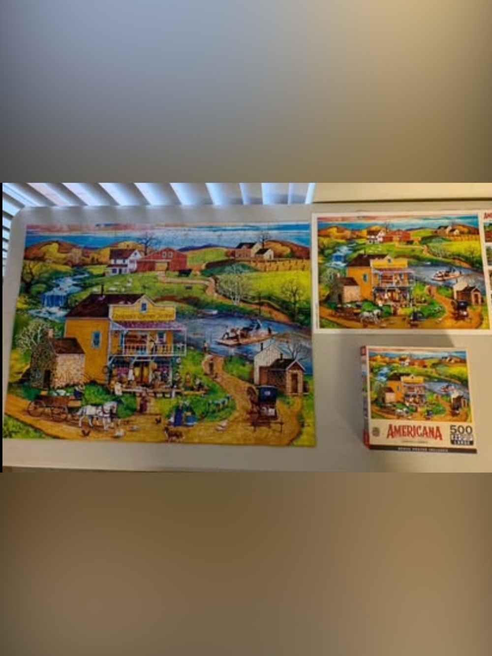 Master Pieces Americana Coopers Corner 500 Piece Jigsaw Puzzle EZ Grip Large